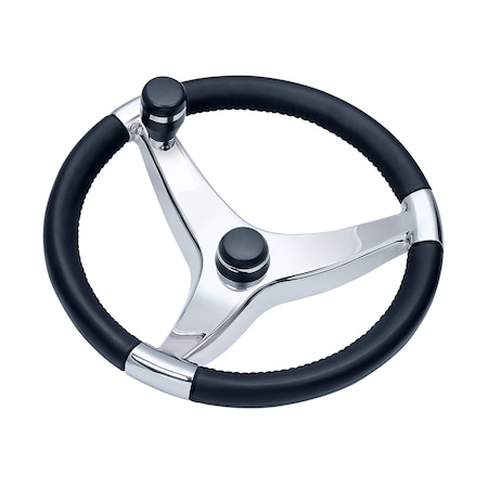 Schmitt & Ongaro Marine 316 Cast SS Steering Wheel w/Control Knob-13.5" Diameter 7241321FGK